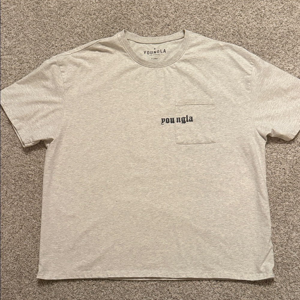 YoungLA Men's Light Gray Pocket Tee